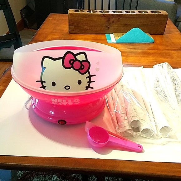 Hello Kitty Other - Hello Kitty Cotton Candy Machine Maker with Paper Cones